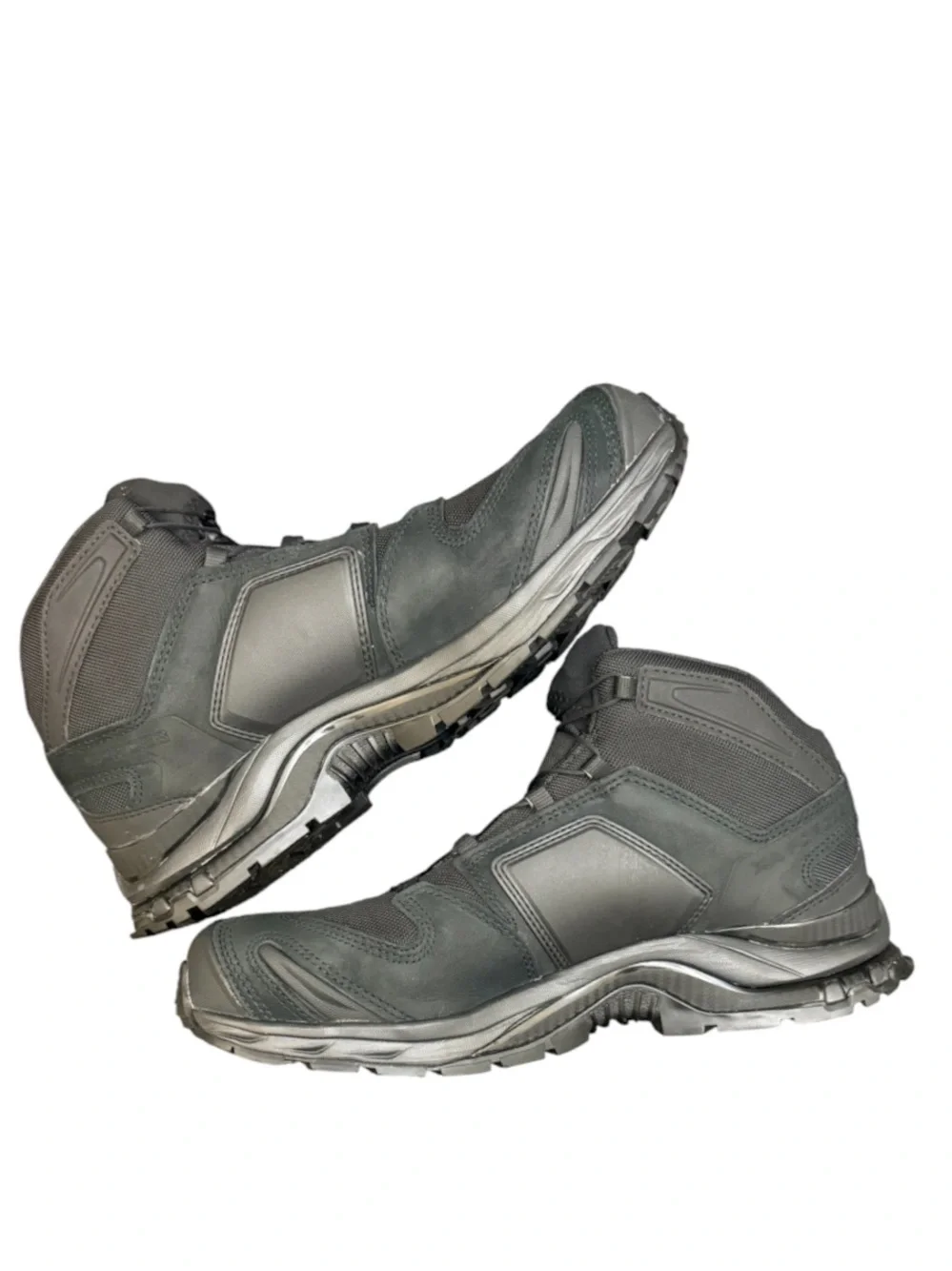 SALOMON - BLACK SUEDE LEATHER XA FORCES MID GTX EN TACTICAL BOOTS